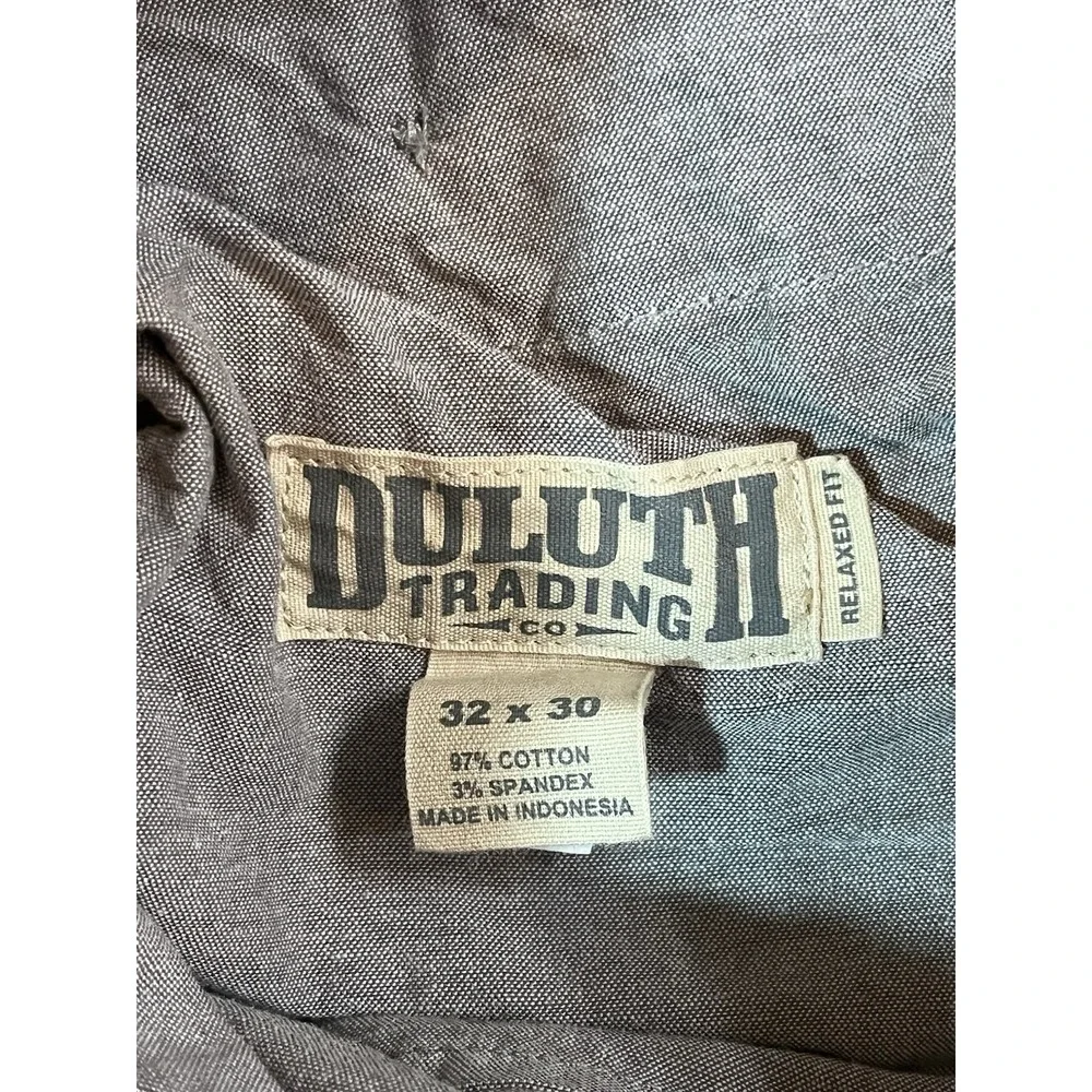 Duluth Trading Co Mens Flex Ballroom Khakis Brown Relaxed Fit Work Pants 32x30